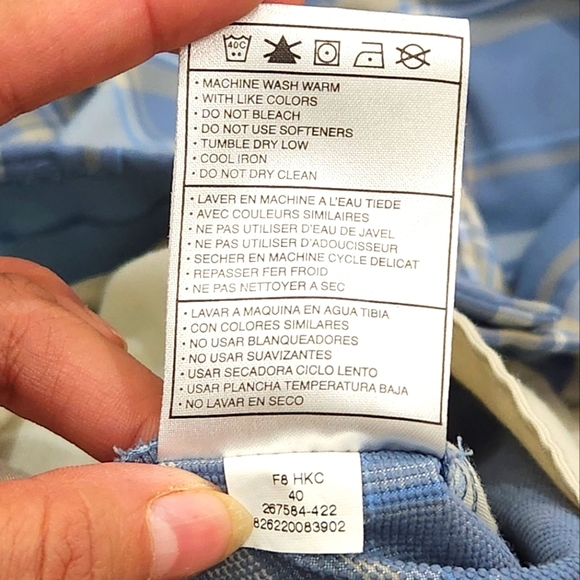 Nike Shorts Mens 40x10 Blue Windowpane Plaid Dry Fit Performance Golf Chinos‎ - Picture 6 of 8